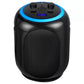 Black Wireless Karaoke System with Bluetooth Audio and Disco Lights