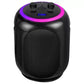 Black Wireless Karaoke System with Bluetooth Audio and Disco Lights