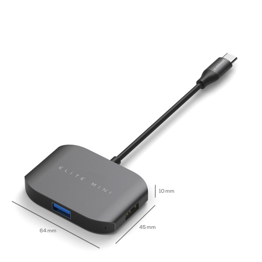 USB-C Multi-Port Adapter (HDMI + USB 3.0 + USB 2.0) - Space Grey Aluminium Design