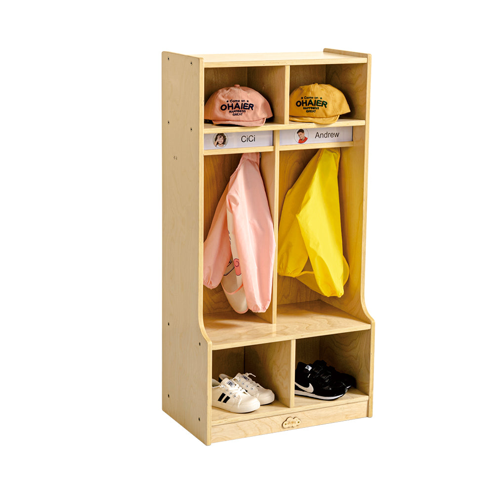 Preschool Coat Locker with Cubbies 2-Section - Jooyes