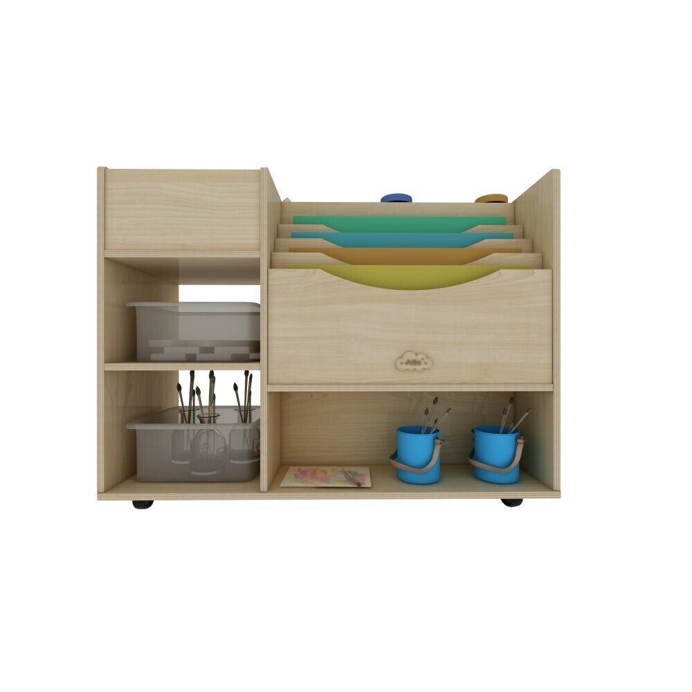 Wooden Art Craft Material Storage Cabinet Trolley - Jooyes