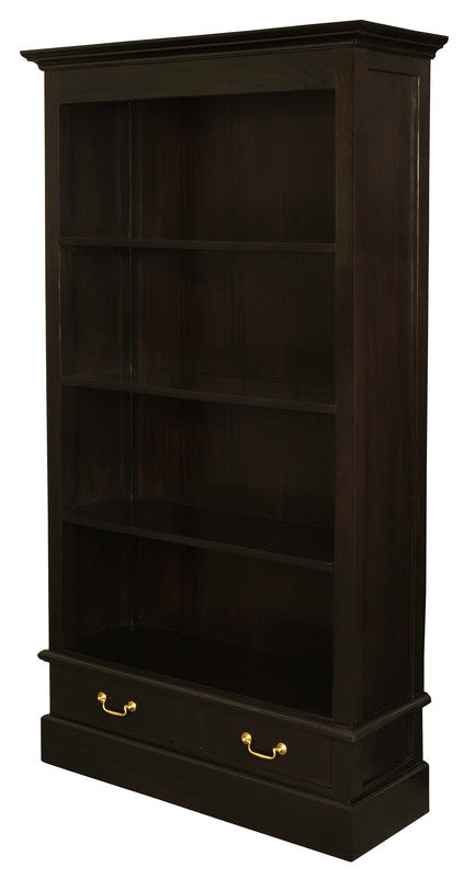 Tasmania 2 Drawer Bookcase (Chocolate)