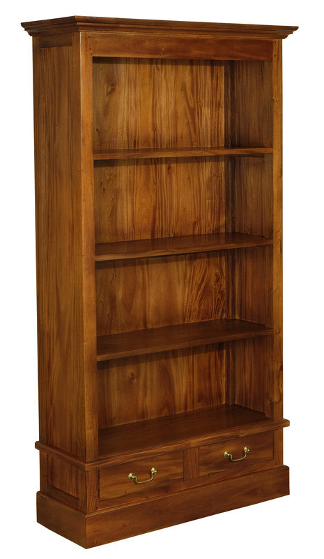 Tasmania 2 Drawer Bookcase (Light Pecan)