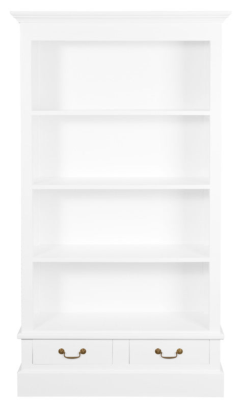 Tasmania 2 Drawer Bookcase (White)