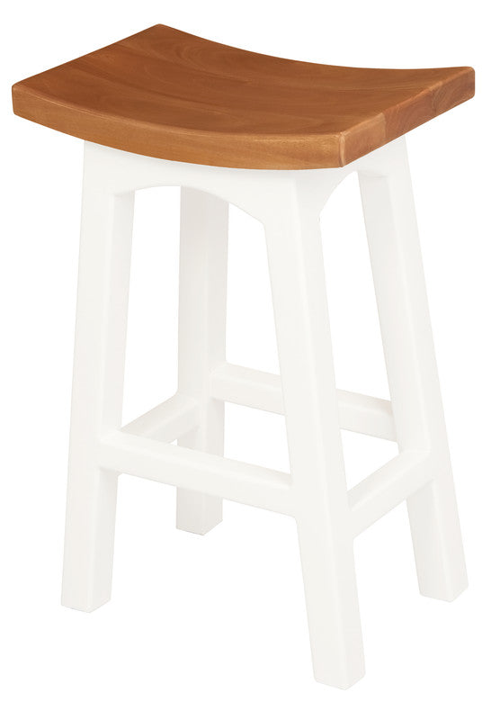 Tokyo Timber Kitchen Counter Stool (White Caramel)