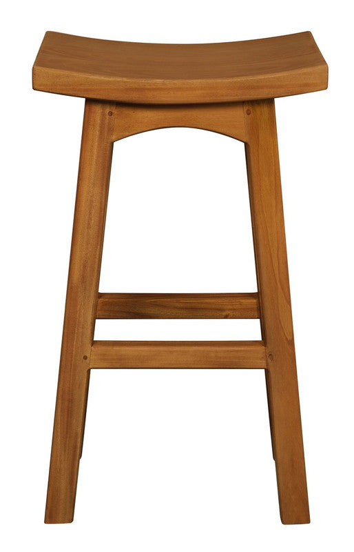 Tokyo Solid Mahogany Timber Barstool (Light Pecan)