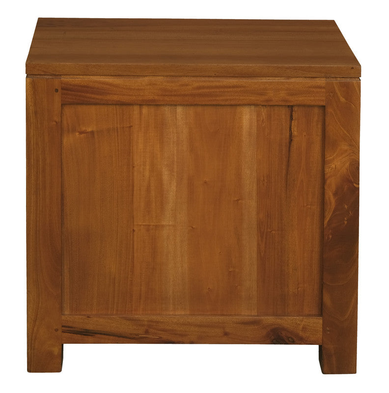 Amsterdam Solid Mahogany Bedside Table 1 Drawer - Light Pecan