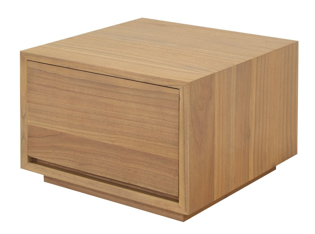 Oscar Bedside Table 1 Drawer Low - Natural