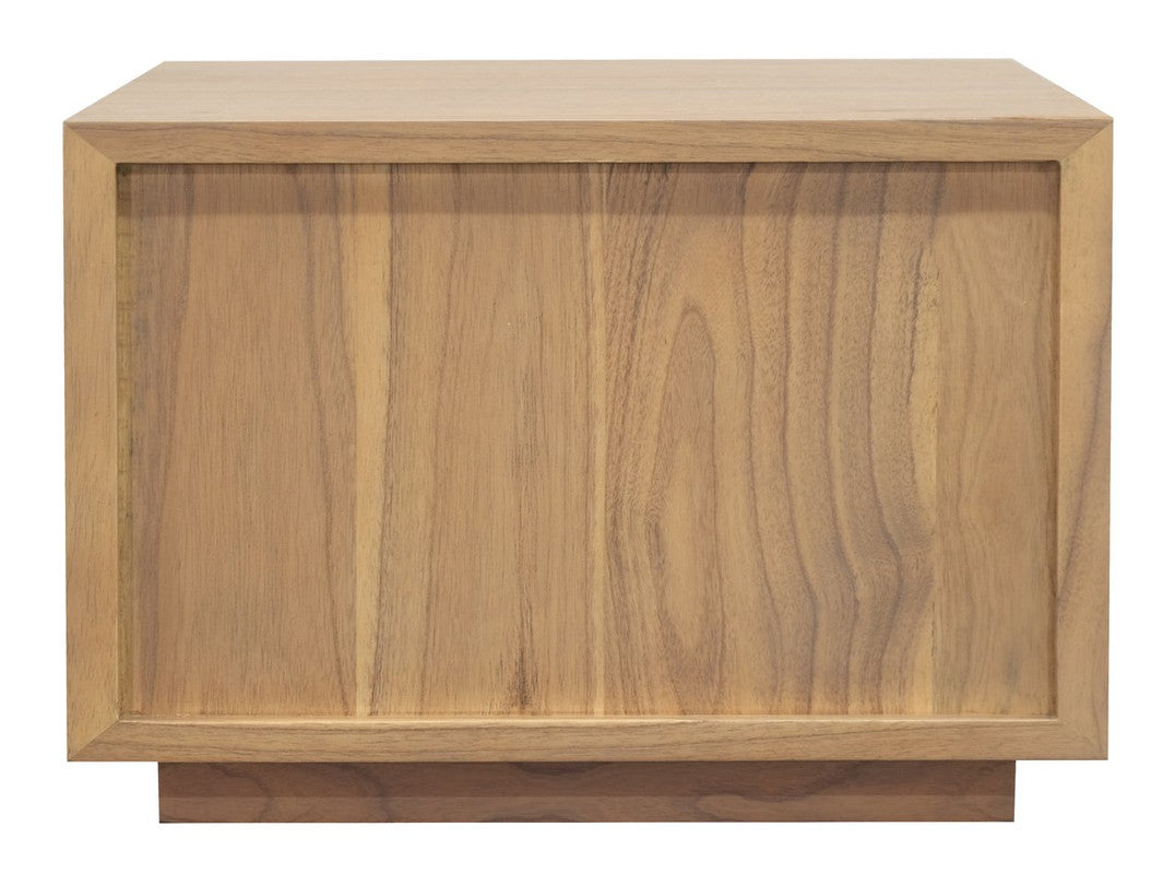 Oscar Bedside Table 1 Drawer Low - Natural