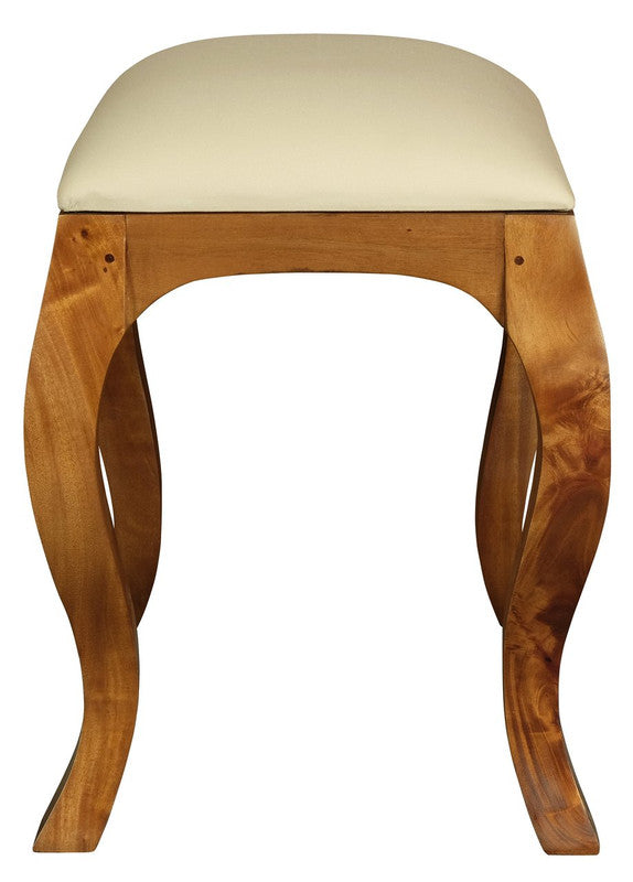 Eloise Dressing Stool Cabriole Leg - Light Pecan