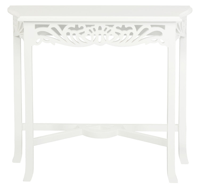 Sierra Carved Sofa Table (White)