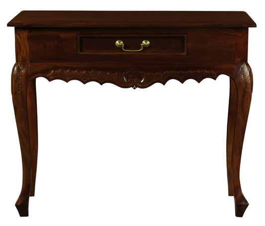 Sierra Carved 1 Drawer Sofa Table (Mahogany)