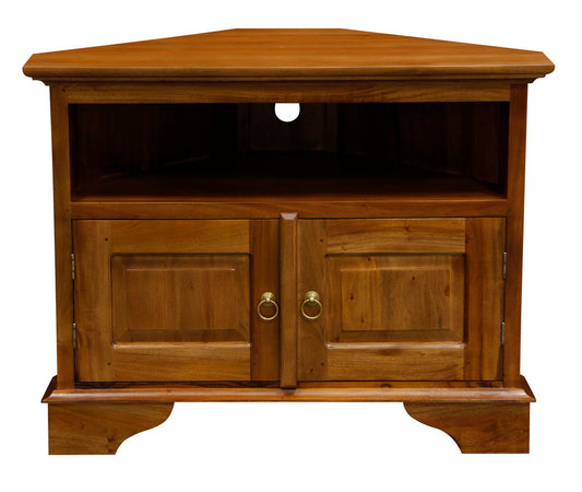 Tasmania 2 Door Corner TV Stand (Light Pecan)