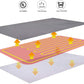 Double-side Flannel Heated Electric Throw Blanket Fast Heating Warm Washable Blue