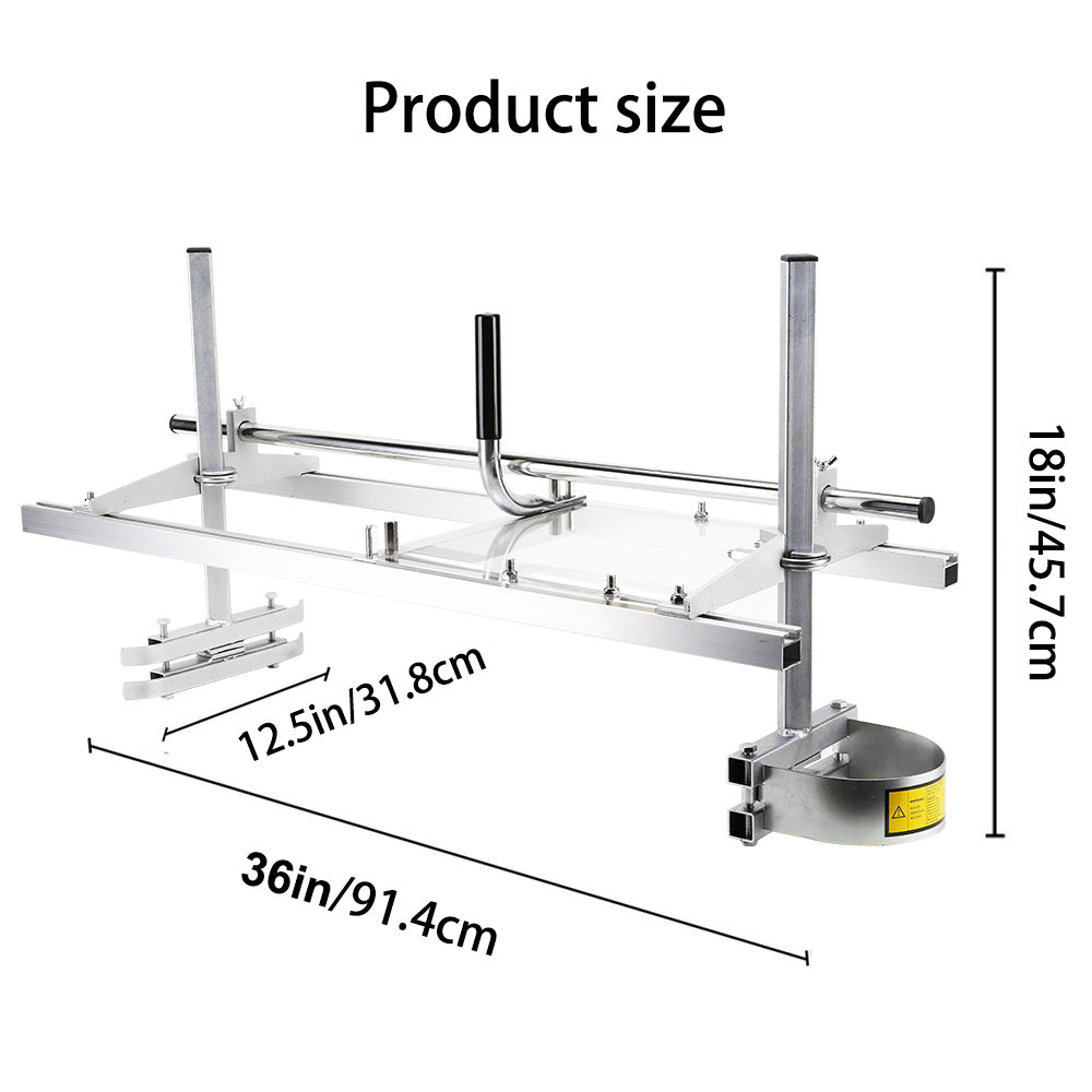 Chainsaw Mill For Saws 14"-36" Bar Furniture Making Wood Cutting Aluminum Steel