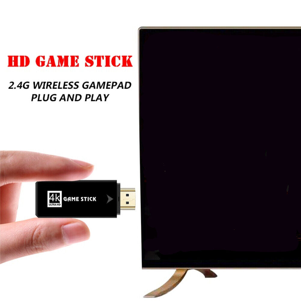 64G 15000+ Retro Classic Video Game Console Stick+2 Wireless Controller HDMI TV