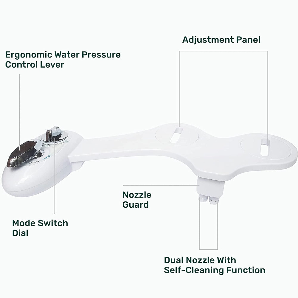 Toilet Bidet Seat Spray Hygiene Water Wash Clean Sanitation Bathroom Attachment