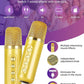 Gold Karaoke Machine with 2 Wireless Microphones Bluetooth-Compatible 5.0 for Parties