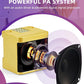 Gold Karaoke Machine with 2 Wireless Microphones Bluetooth-Compatible 5.0 for Parties