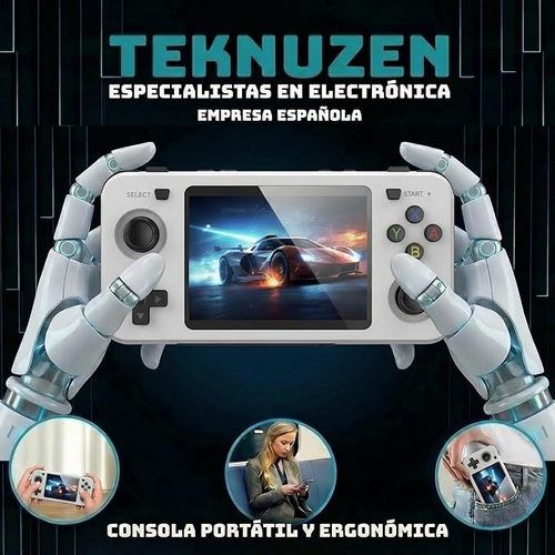10000+ Games R36H Portable Video Game Consoles Retro Handheld Game Console White