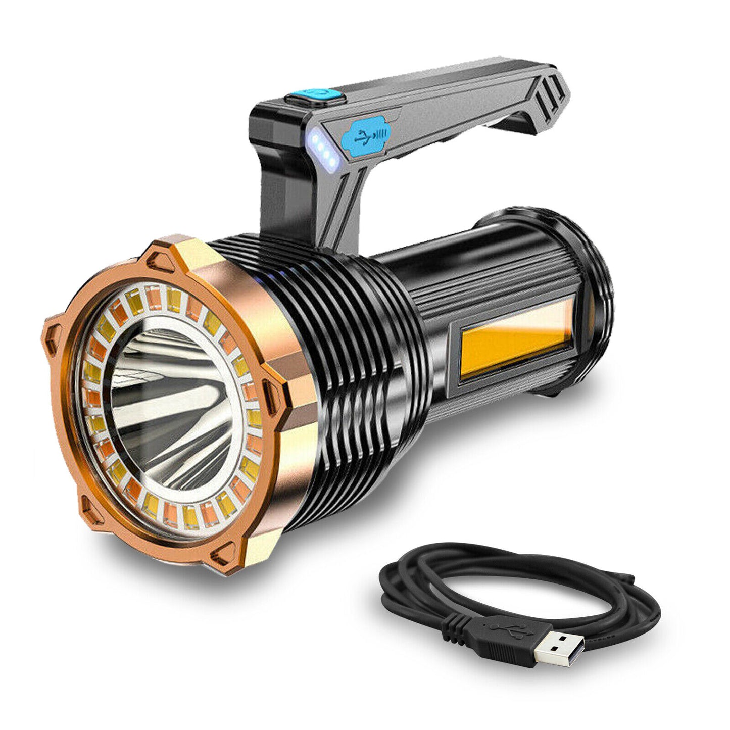 Most Powerful 1200lm LED Flashlight Super Bright Torch Lamp USB Rechargeable