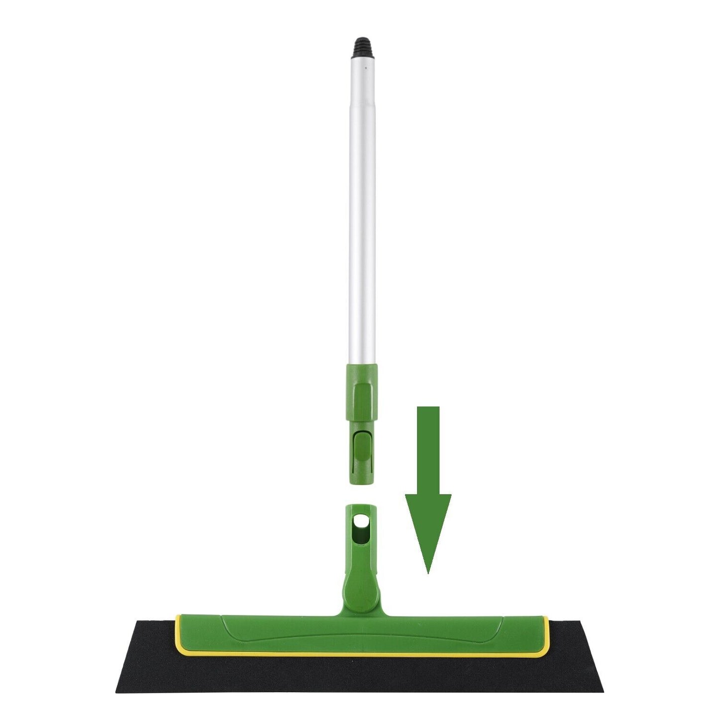 Green Floor Squeegee Wiper Broom for Tile Cleaning with Extendable Handle