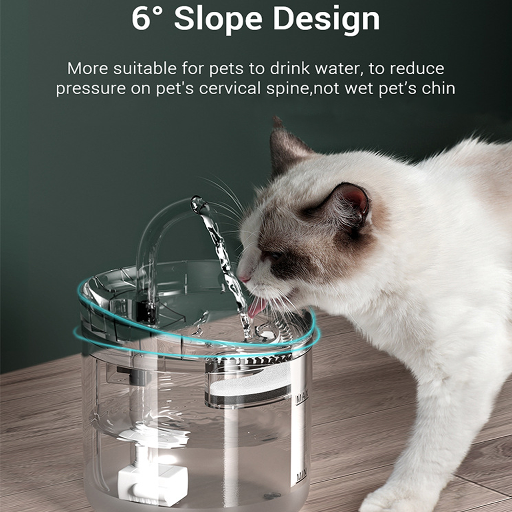 Pet Water Fountain Automatic Sensor Drinking Dispenser - Cat, Dog