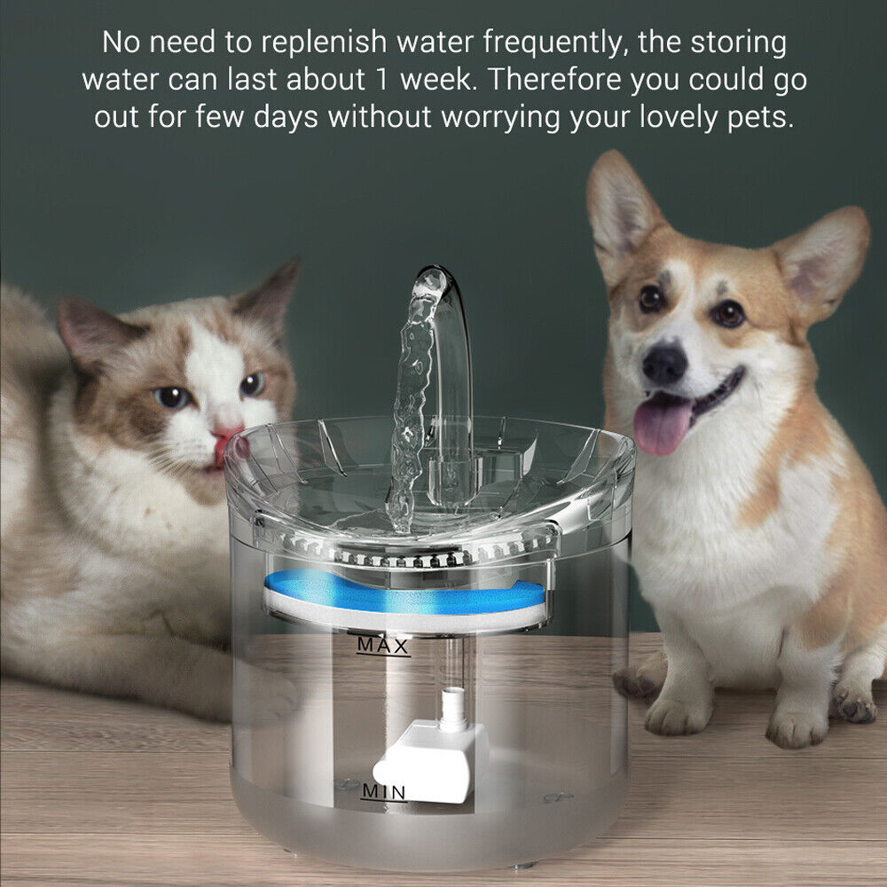 Pet Water Fountain Automatic Sensor Drinking Dispenser - Cat, Dog