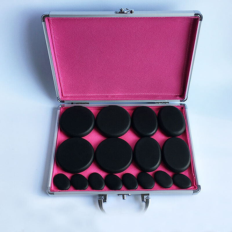 Hot Massage Basalt Stone Volcanic Stones Kit for Spa Salon - 16 PCS