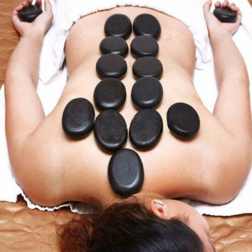 Hot Massage Basalt Stone Volcanic Stones Kit for Spa Salon - 16 PCS