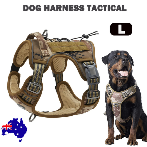 Dog Harness Tactical No Pull Adjustable Pet Military Working Training Vest L