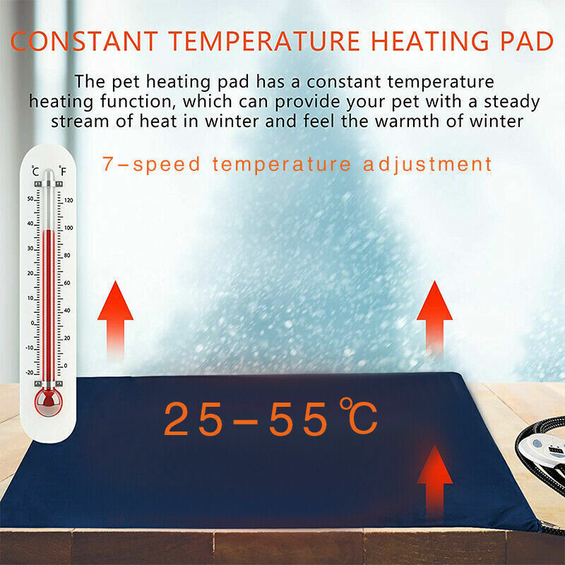 Pet Heat Pad Waterproof Heating Mat for Cat & Dog Bed - Chew Resistant M