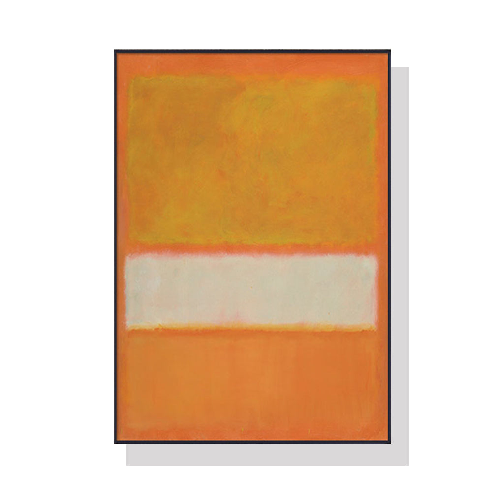 Wall Art Yellow by Mark Rothko Black Frame Canvas 80x120cm