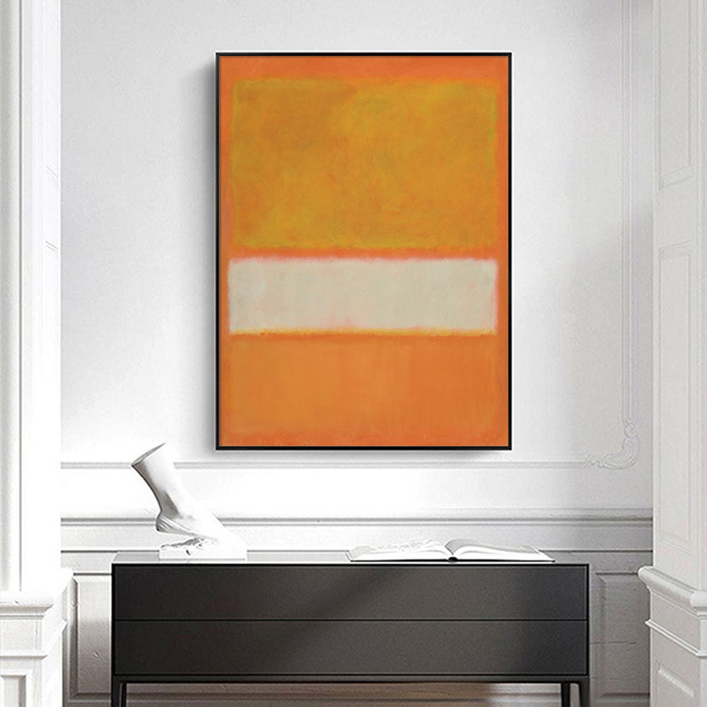 Wall Art Yellow by Mark Rothko Black Frame Canvas 90x135cm