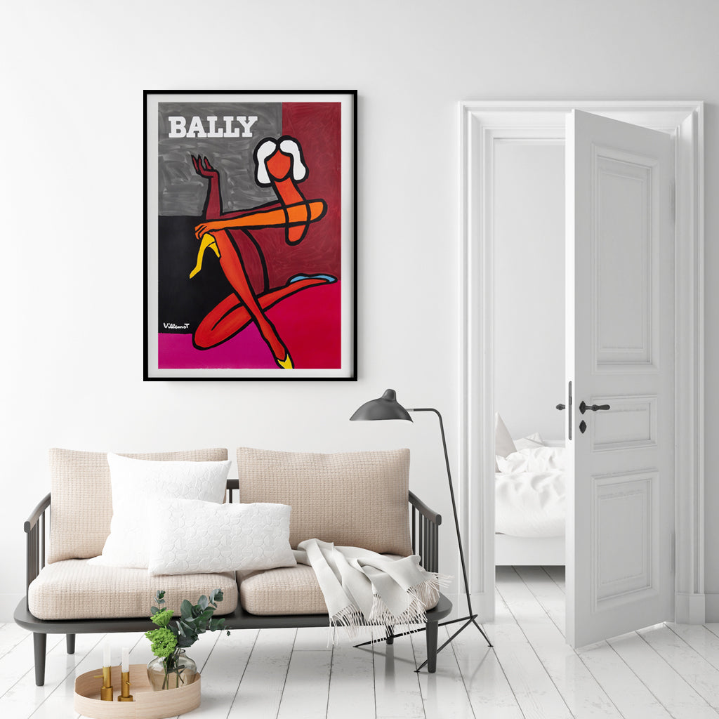 Wall Art Fashion Woman Black Frame Canvas 40x60cm