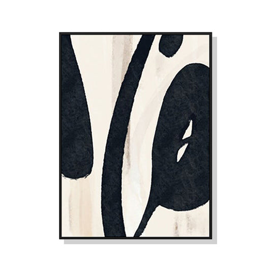 Wall Art Black Ink Black Frame Canvas 40x60cm