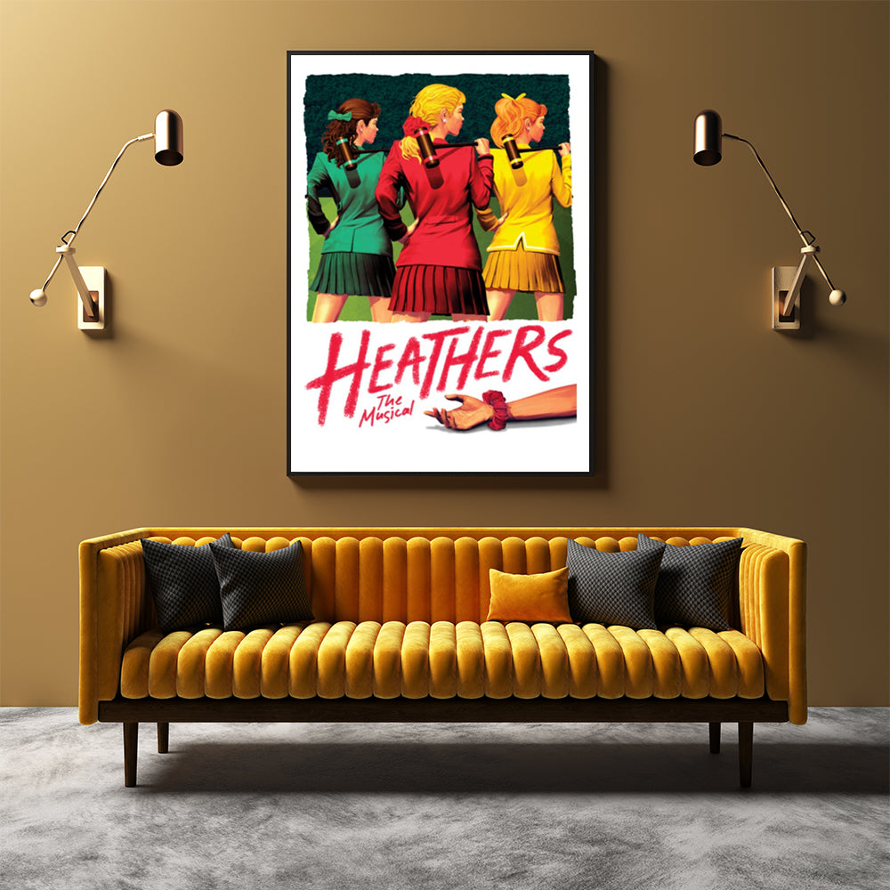 Wall Art Heathers The Musical Black Frame Canvas 90x135cm