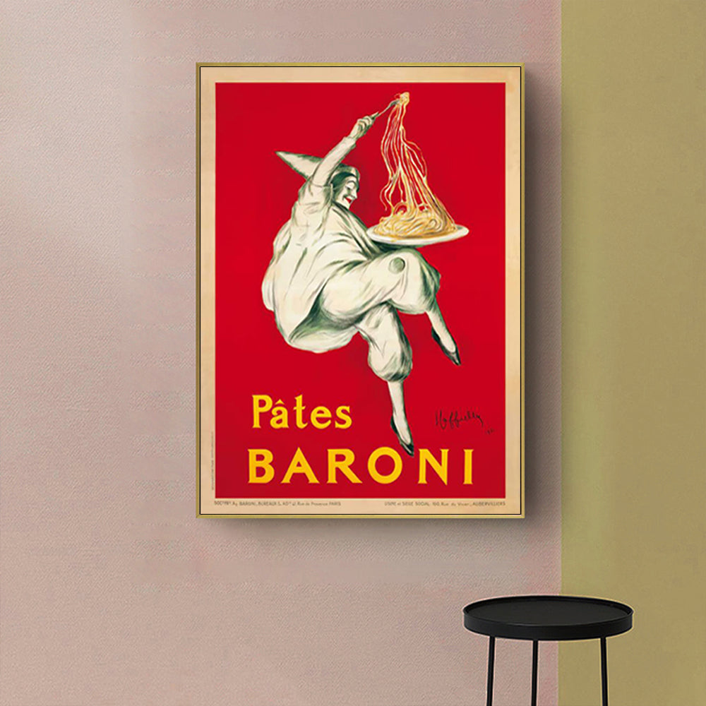 Wall Art Pates Baroni Pasta 60cmx90cm Gold Frame Canvas