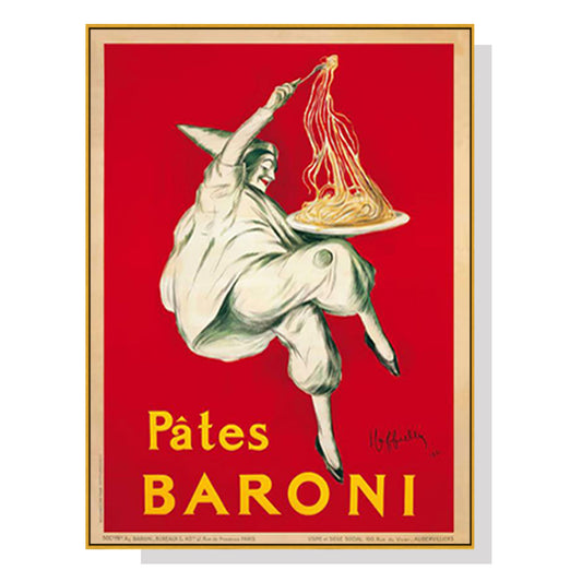 Wall Art Pates Baroni Pasta 80cmx120cm Gold Frame Canvas