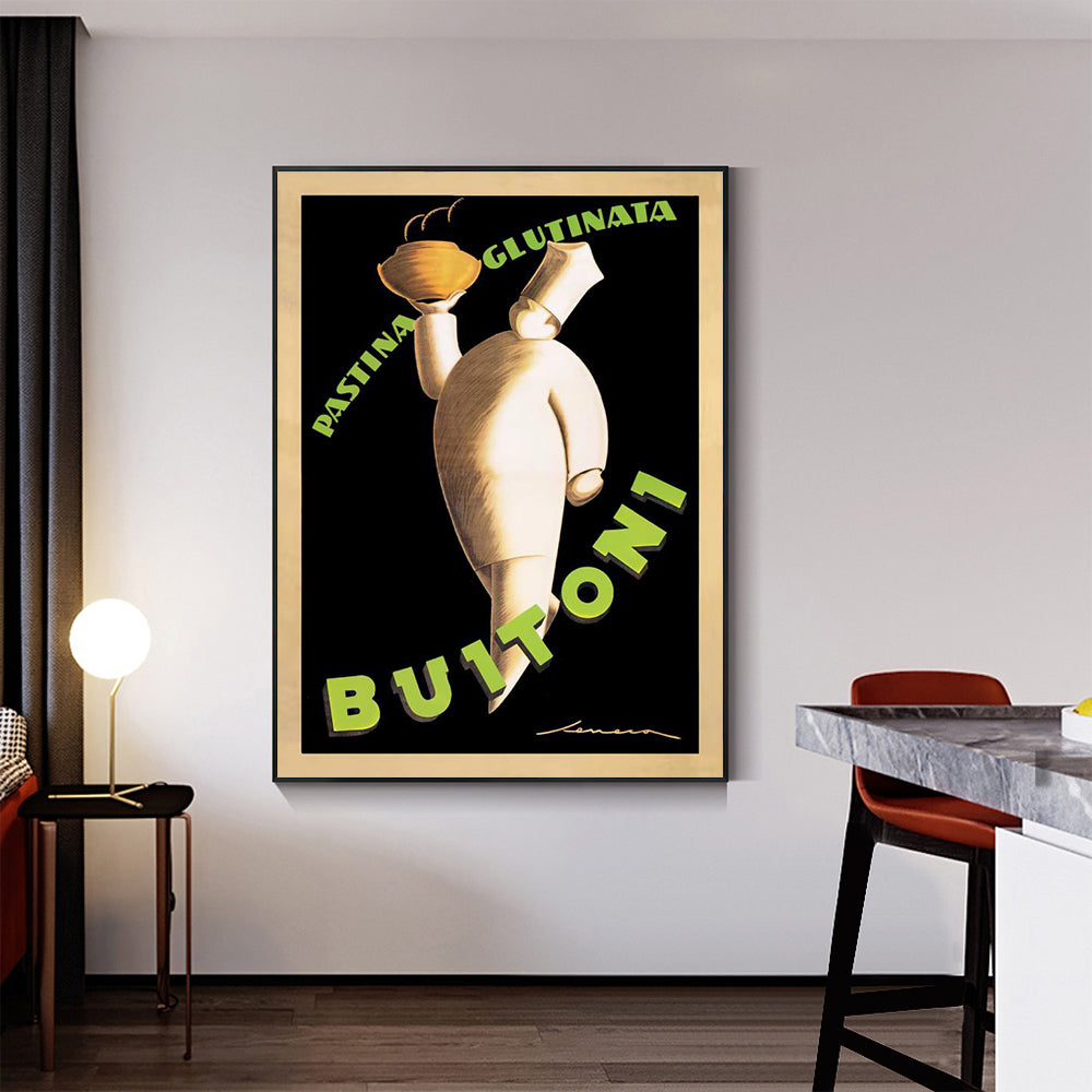 Wall Art Buitoni 50cmx70cm Black Frame Canvas