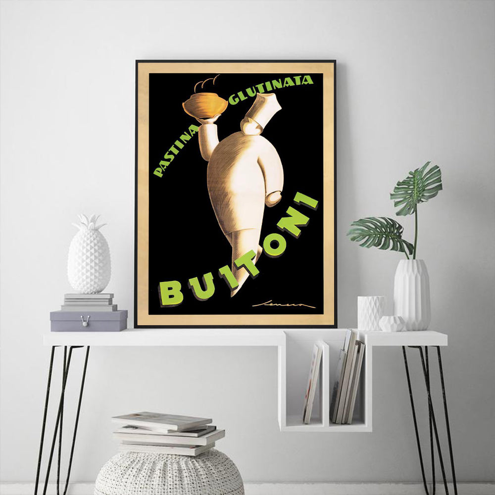 Wall Art Buitoni 50cmx70cm Black Frame Canvas
