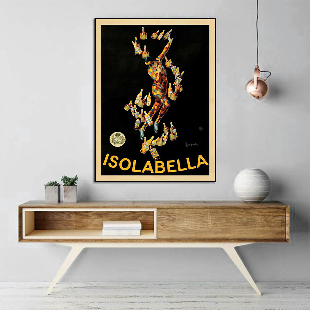 Wall Art Isolabella 60cmx90cm Black Frame Canvas