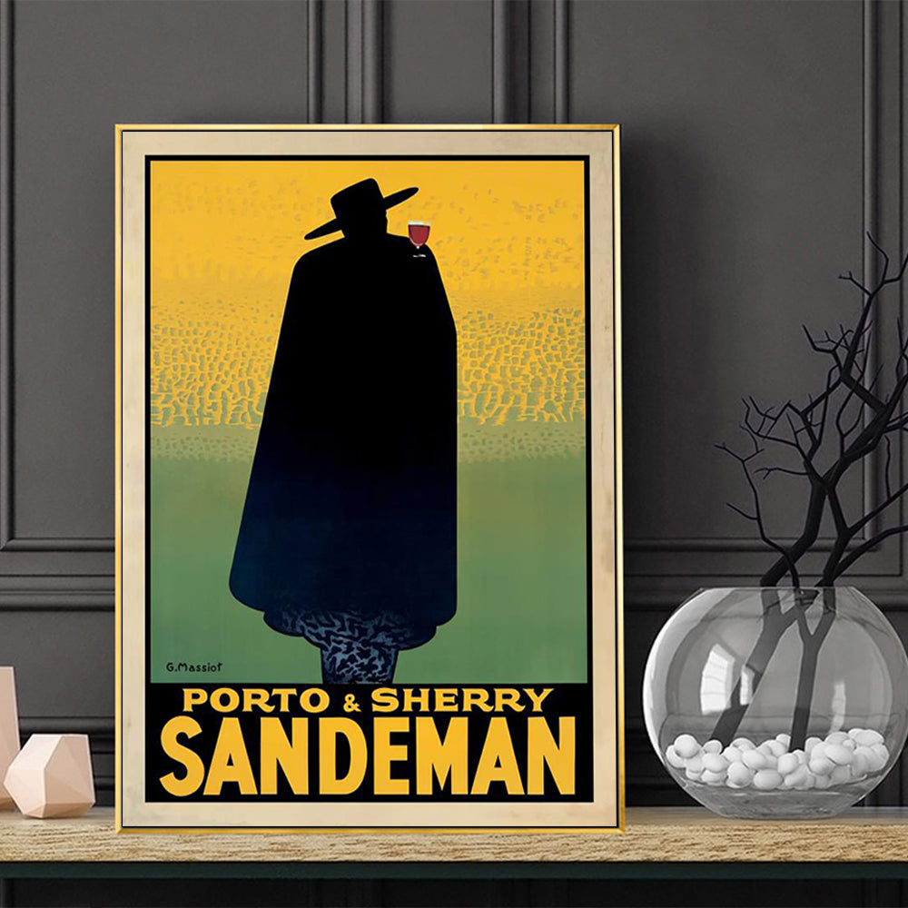 Wall Art 50cmx70cm Sandeman Canvas Gold Frame