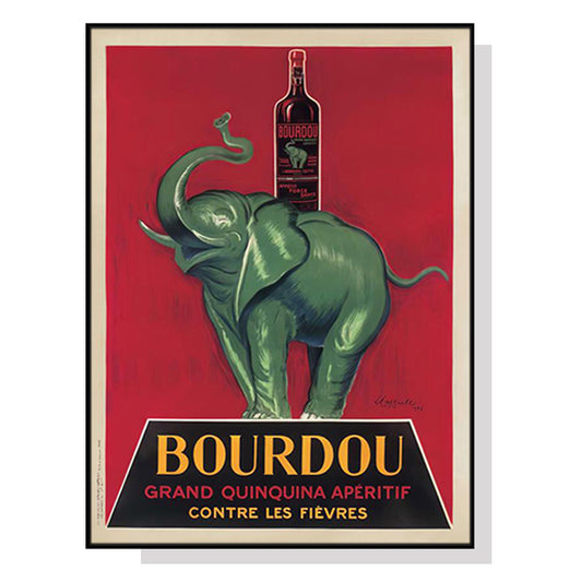 Wall Art 90cmx135cm - Bourdou with Black Frame Canvas