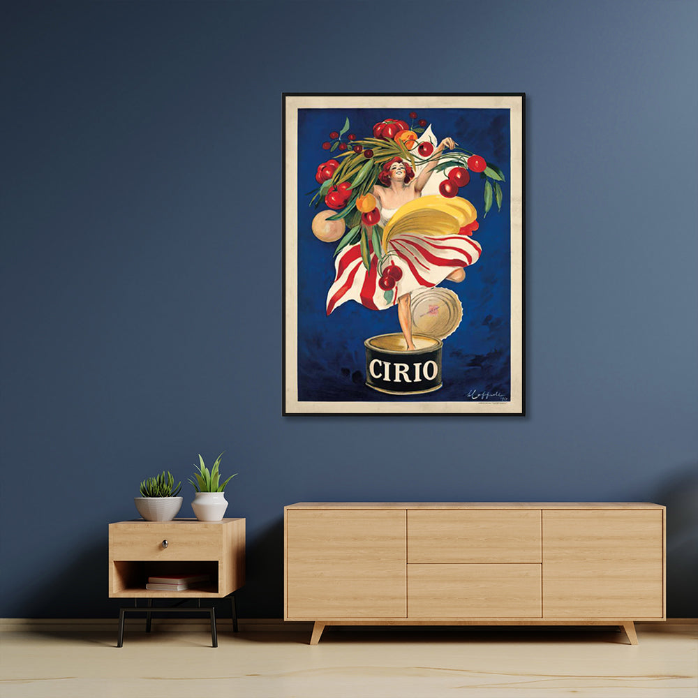 Wall Art 50cmx70cm Cirio By Leonetto Cappiello Canvas Black Frame