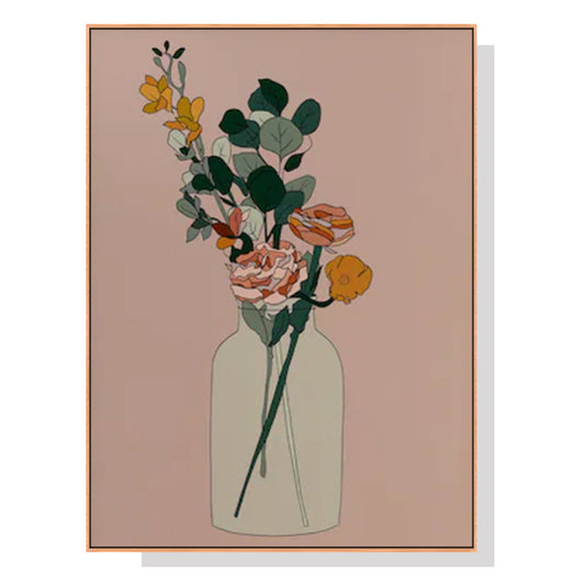 Wall Art Boho Floral 80x120cm Wood Frame Canvas