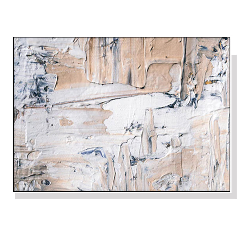 Wall Art Modern Abstract Oil Painting 80x120cm White Frame Canvas