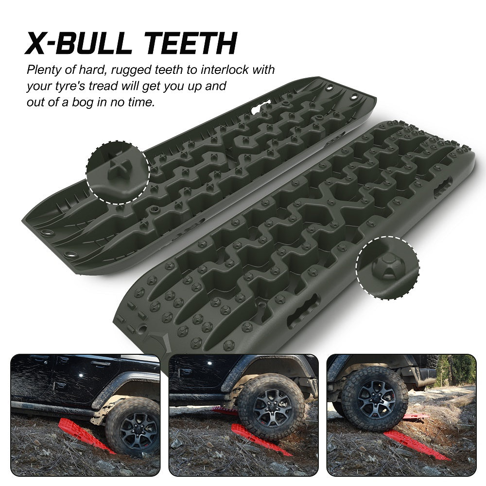 Recovery Tracks Boards 4x4 4WD 10T 2PCS Offroad Vehicle Sand Mud Gen3.0 Olive