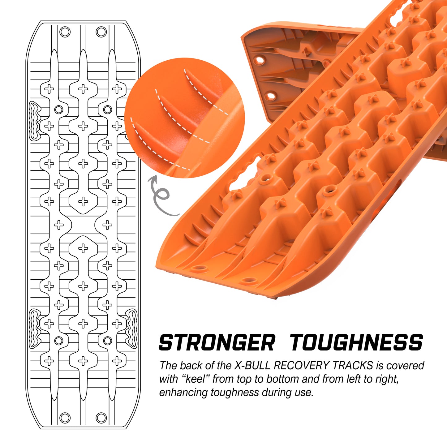 Recovery Tracks Boards Sand Truck Mud 4WD 4x4 Gen3.0 Orange/ Tyre Tire Deflator