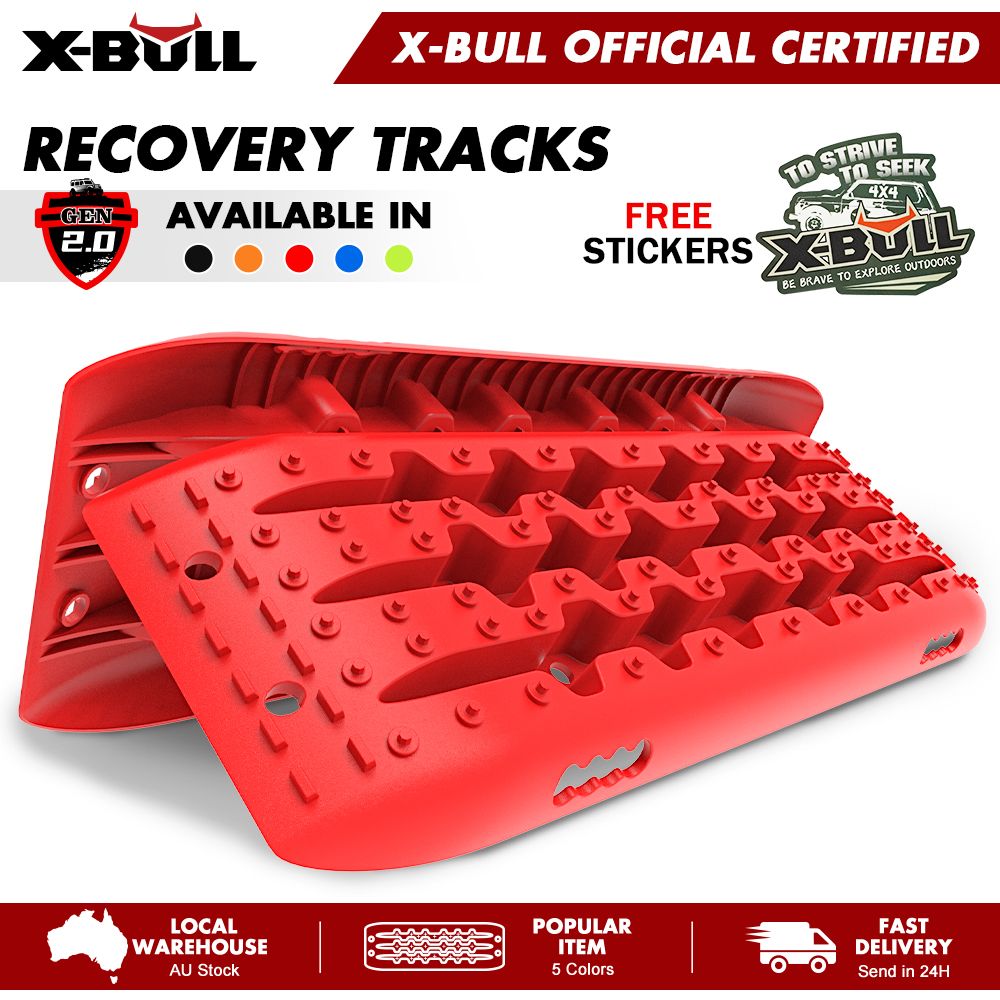 Red Recovery Track Board Traction Sand Trucks Strap Mounting 4x4 Sand Snow